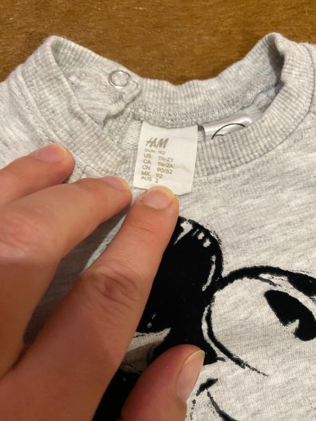 Krásna mikina s mickey mouse, h&m,92