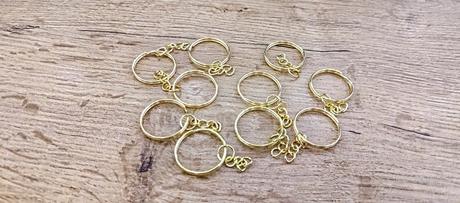 Základ na kľúčenku - zlatý - 3 set, 