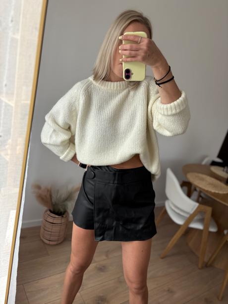 Kožená skort, new yorker,s