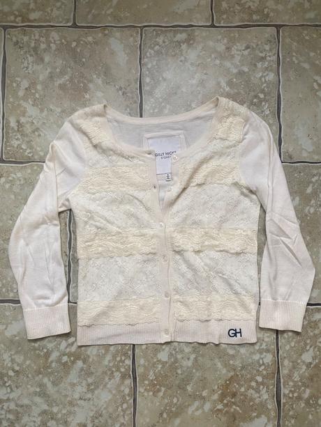 Krémový sveter s čipkou gilly hicks, abercrombie&fitch,m