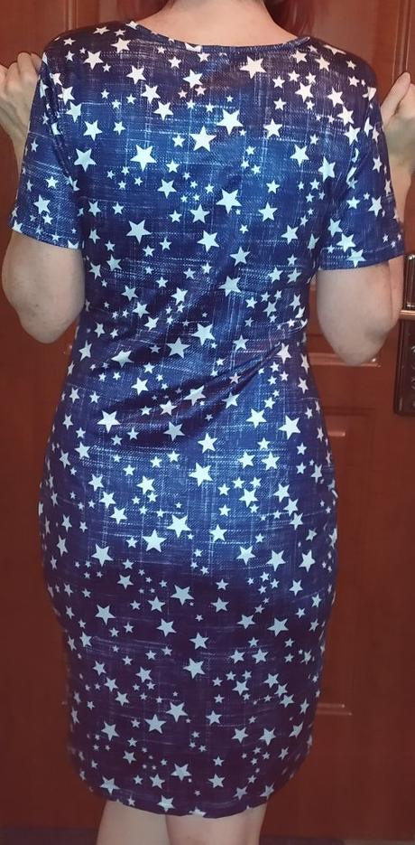 Elastické šaty s hviezdičkami, m