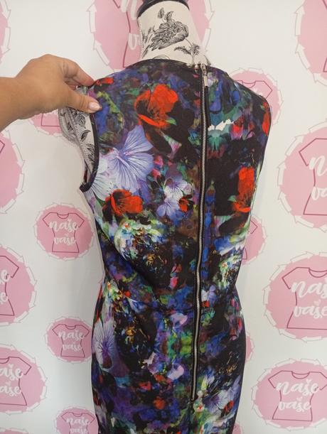 Zdobené farebné šaty, h&m,38