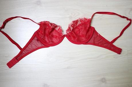 Dámska cute červená vyšívaná podprsenka y2k vintag, s