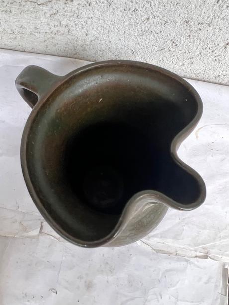 Stary zeleny 23 cm  ( zelenohnedy ) rozkosny dzban, 