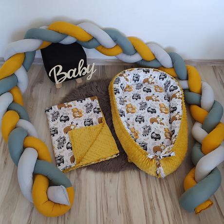 Vrkoč - pletený mantinel do postieľky, šírka (cm): 30,dĺžka (cm): 100