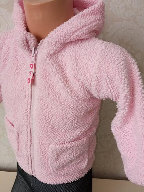 Ružová obojstranná mikina s kapucňou, 86