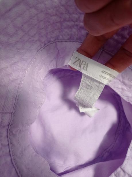 Klobúčik z pranej fialovej rifloviny top stave, zara,58