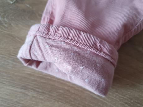 Podšité menčestrové nohavice hm, h&m,86