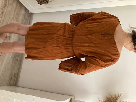 Dámske tehlové boho šaty, c&a,38