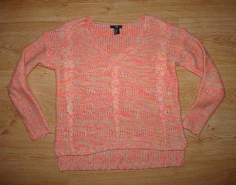 Pletený s výstrihom, h&m,xs