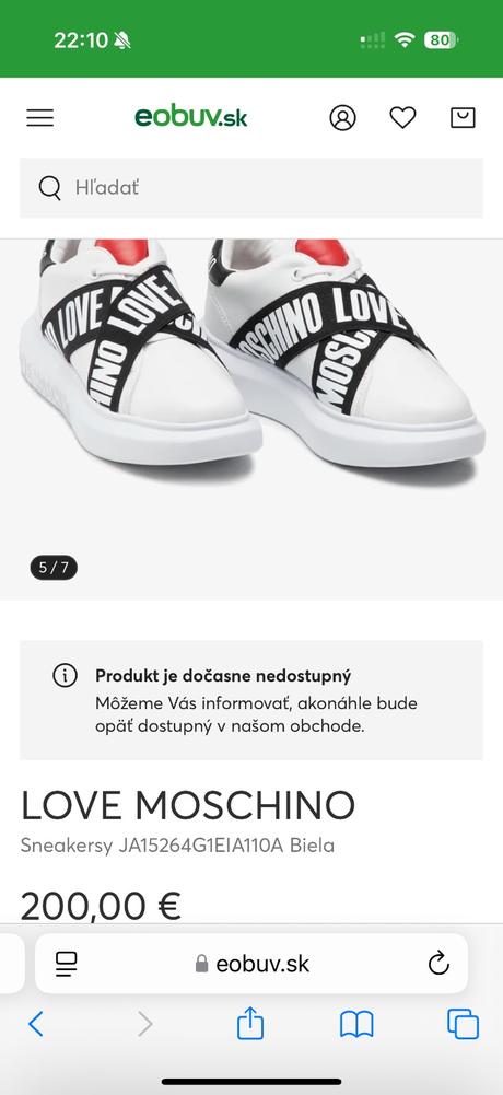 Tenisky love moschino, moschino,39