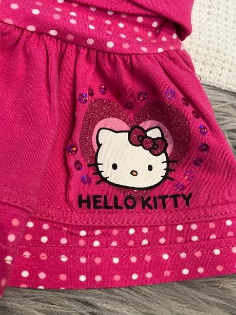 Dievčenská sukňa bodkovaná ružová hello kitty (80), sanrio,80