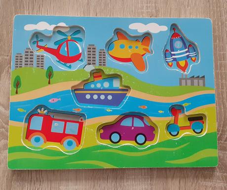 Vkladačka drevená - doprava, 