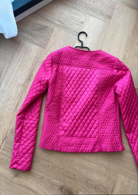 Ružová prešívaná bunda, s
