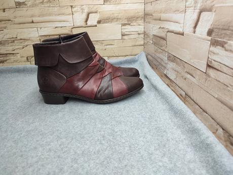 Rieker 41 - dámska bordová členková obuv, rieker,41