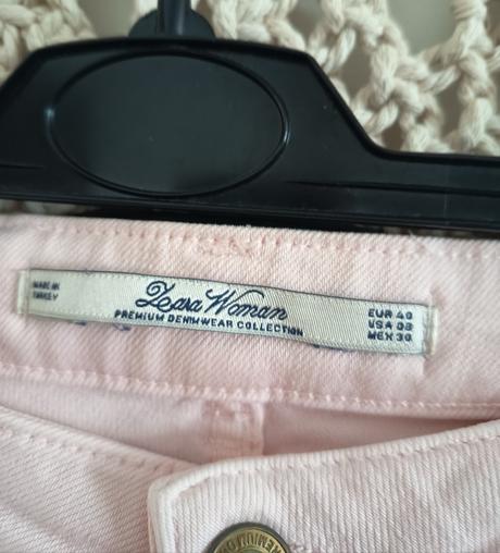 Svetloružové džínsy zara, zara,l