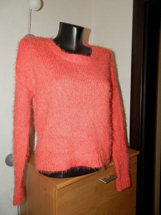 Koralový chlpatkový svetrík uni, george,m
