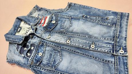 Riflová vesta, denim,xs