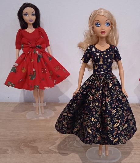 Vianočné šaty pre barbie, 