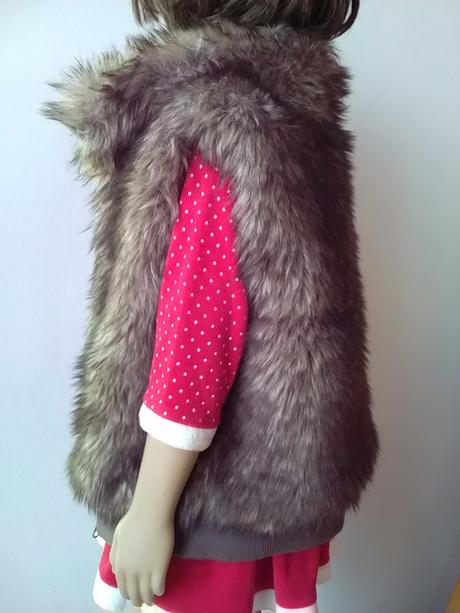 Kožušinová vestička, zateplená, 110-152, h&m,152