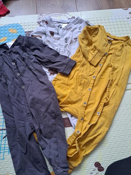 Dupačky, pižamka h&m, rozm. 74cm. 3ks, h&m,74