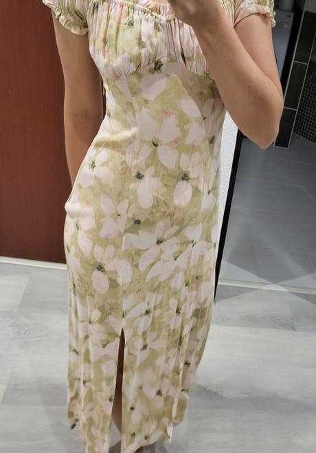 S midi saty s razporkom, h&m,36