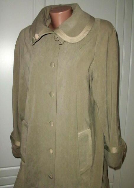 Dlhý kabát na prechodné obdobie pre moletku, xl