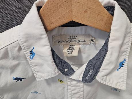 Bavlnená dino košeľa, h&m,116
