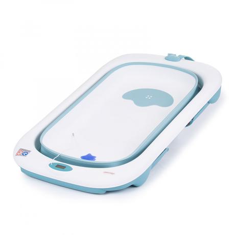 Coral skladacia vanička s teplomerom blue,