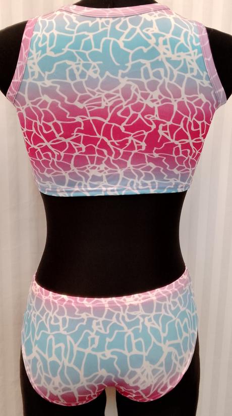 3 set plavecký morská víla ružovo modrá, 140 cm, 140