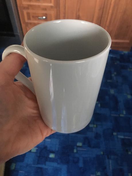 Čisto biely pohár - šálka na kreatívne tvorenie,