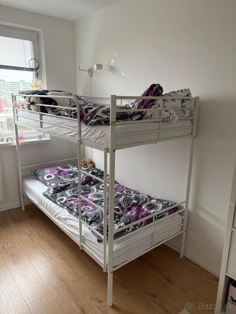 Poschodova postel jysk plovstrup 90x200 biela, šírka (cm): 90,dĺžka (cm): 200