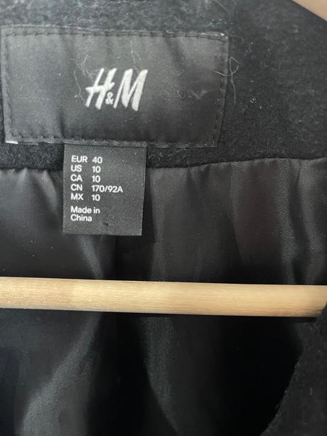 Čierny kabàt h&m 40, h&m,40