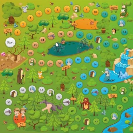 Ortek masážna ortopedická podložka puzzle "mix" 8,