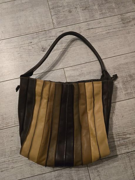 Kožena čokoladova hneda kabelka taška, 