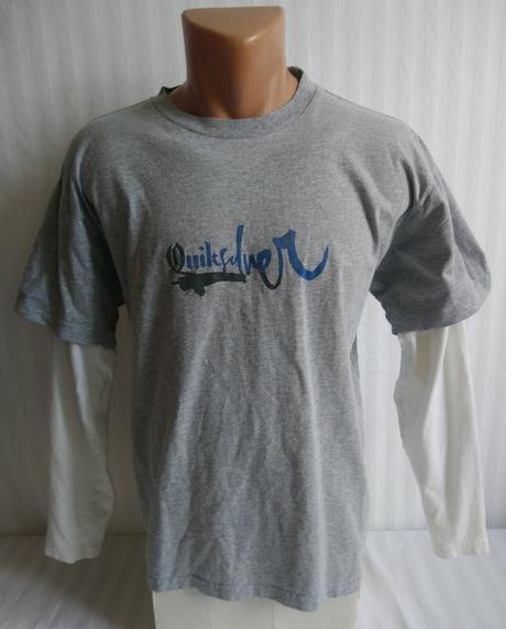 Pánske sivo biele tričko, quicksilver, quiksilver,m