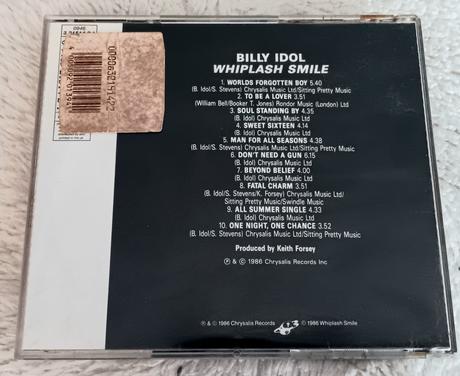 Cd billy idol - whiplash smile,