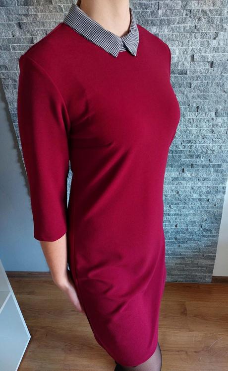 Dámske šaty s golierom, l / m / s