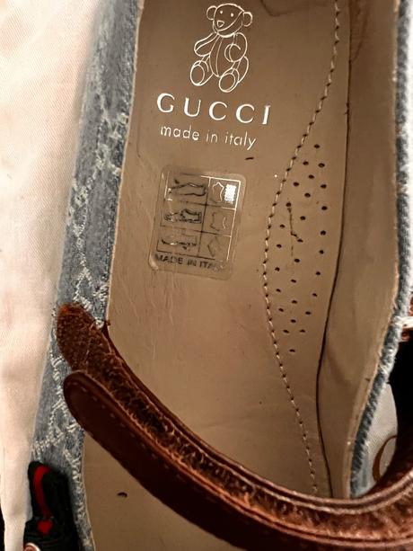Gucci denim logo balerínky s trikolórou a kožou, gucci,32