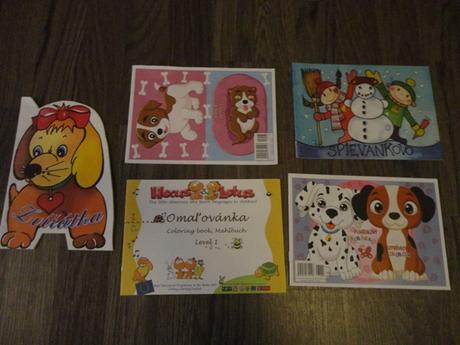 Detské časopisy + omaľovanky, 