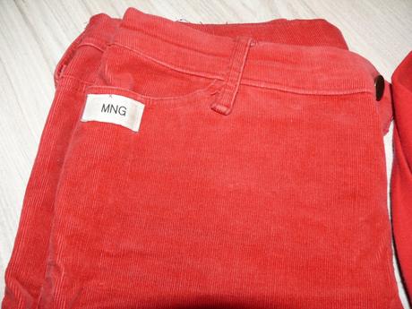 Červené mng rifle+armani tričko grátis, mango,m