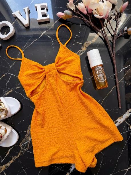 Mandarínkový overal pull&bear, pull&bear,xs