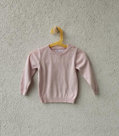 Tenký bledoružový pulóvrik, fox & bunny,86