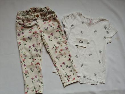Kvetinkove nohavice na 3 až 4 roky, h&m,104
