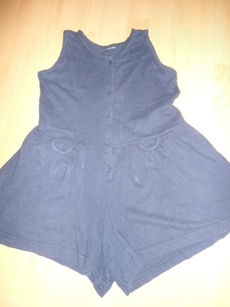 Tmavomodry bavlneny overal, 128