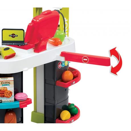Smoby 350211 supermarket s čítačkou kariet a vozík, 
