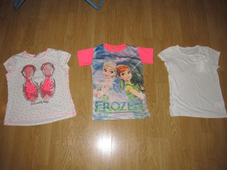 Biele tričko s mašľou v. 122/128, h&m,122