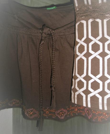Sukňa zn.benetton + tričko, 146