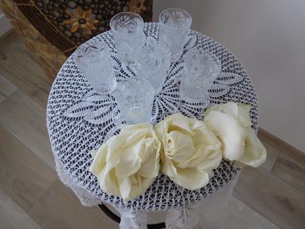 Kryštálové poháriky na alkohol-6 kusov,, 