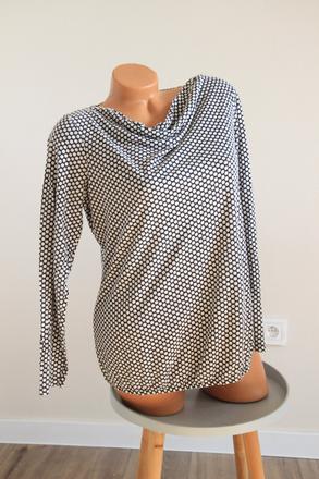 Bodkovaný bavlneno viskózový top, l/xl, l